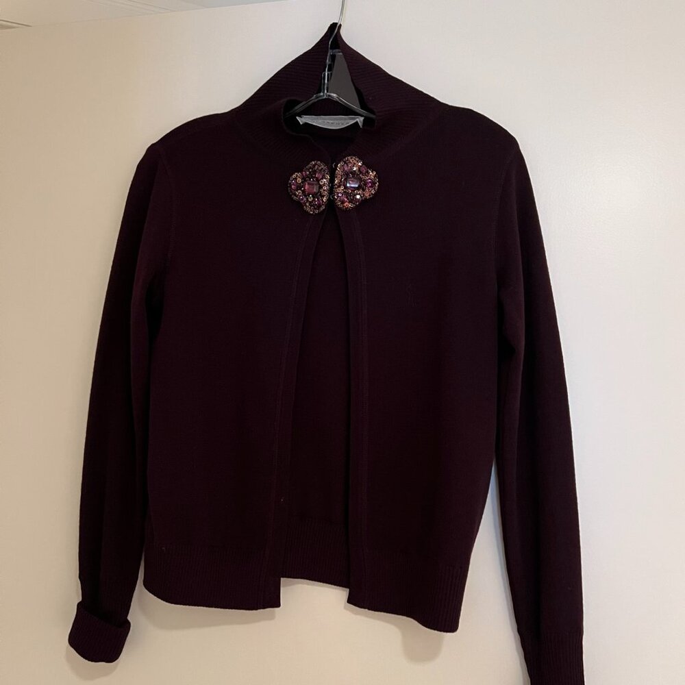 Brown Wool Cardigan Size M